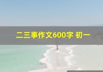 二三事作文600字 初一